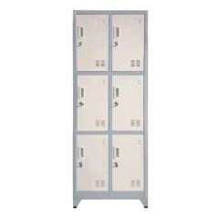 Locker Casillero Metalico 2 Cuerpos 6 Puertas con Patas