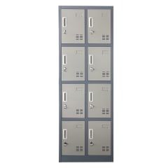 Locker Casillero Metálico 2 Cuerpos 8 Puertas