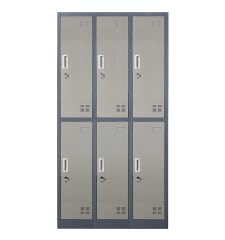 Locker Casillero Metálico 3 Cuerpos 6 Puertas
