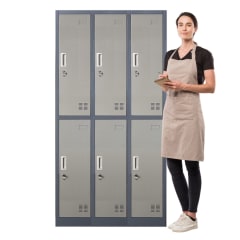Locker Casillero Metálico 3 Cuerpos 6 Puertas