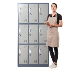 Locker Casillero Metálico 3 Cuerpos 9 Puertas