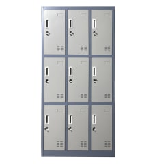 Locker Casillero Metálico 3 Cuerpos 9 Puertas