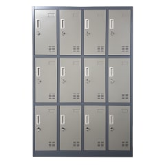 Locker Casillero Metálico 4 cuerpos 12 puertas