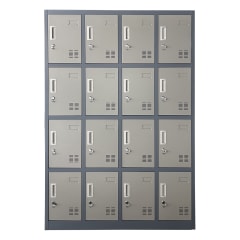 Locker Casillero Metálico 4 cuerpos 16 puertas