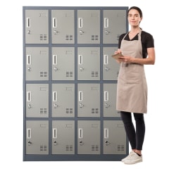 Locker Casillero Metálico 4 cuerpos 16 puertas 0