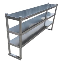 Plateo o Pasa Platos Triple 150x30x75 Cm Acero Inoxidable