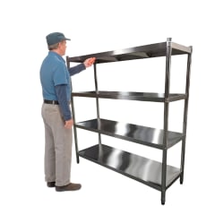 Estante 4 Bandejas lisas. 150x50x155 cm. Acero Inox