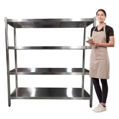 Estante 4 Bandejas lisas. 150x50x155 cm. Acero Inox