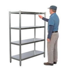 Estante 4 Bandejas lisas. 90x50x155 cm. Acero Inox