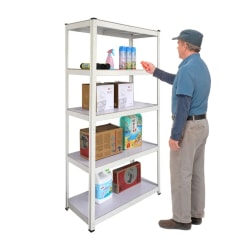 Estante Acero Pintado 90x40x180 cm 5 Band. 875 Kg Blanco