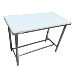 Meson de Corte Acero Inoxidable 120 x 60 cm Cubierta Plastica