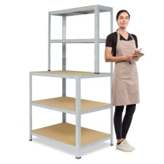 Banco de Trabajo Acero Galvanizado 100x60x180 cm. 0