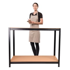 Meson de Trabajo Acero y MDF 120x60x90 cm.