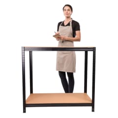 Meson de Trabajo Acero y MDF 90x60x90 cm.