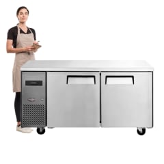 Meson Refrigerado 150 Cm Acero Inox. 2 Ptas 400 Lt