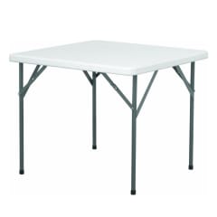 Mesa Plegable Cuadrada 86x86 cm. Acero y Plastico