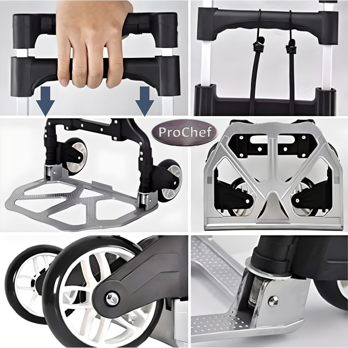 Carro Transportador Tipo Yegua Plegable Aluminio 70 Kg.8