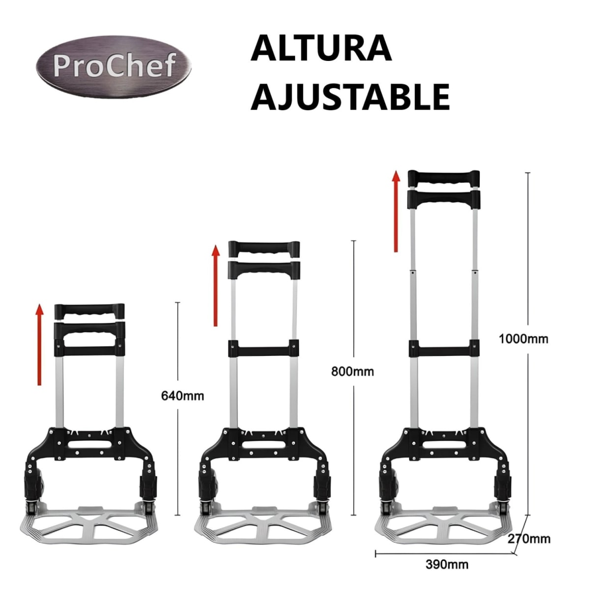 Carro Transportador Tipo Yegua Plegable Aluminio 70 Kg.5