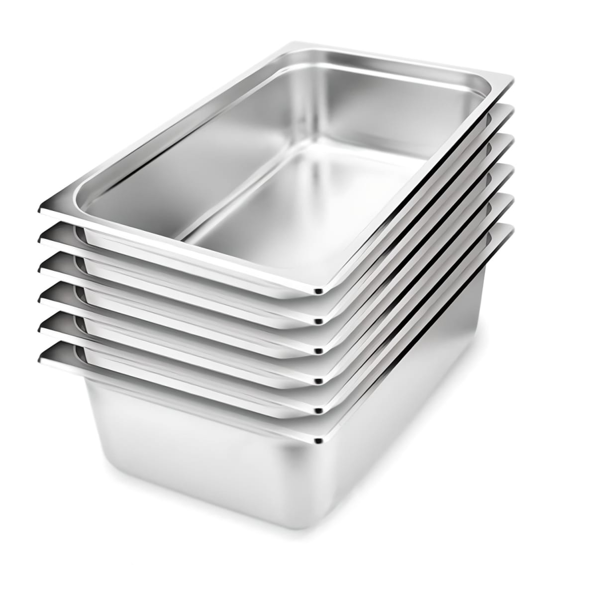 Pack 6 Depositos Gastro GN 1/1 x 150 mm Acero Inox6