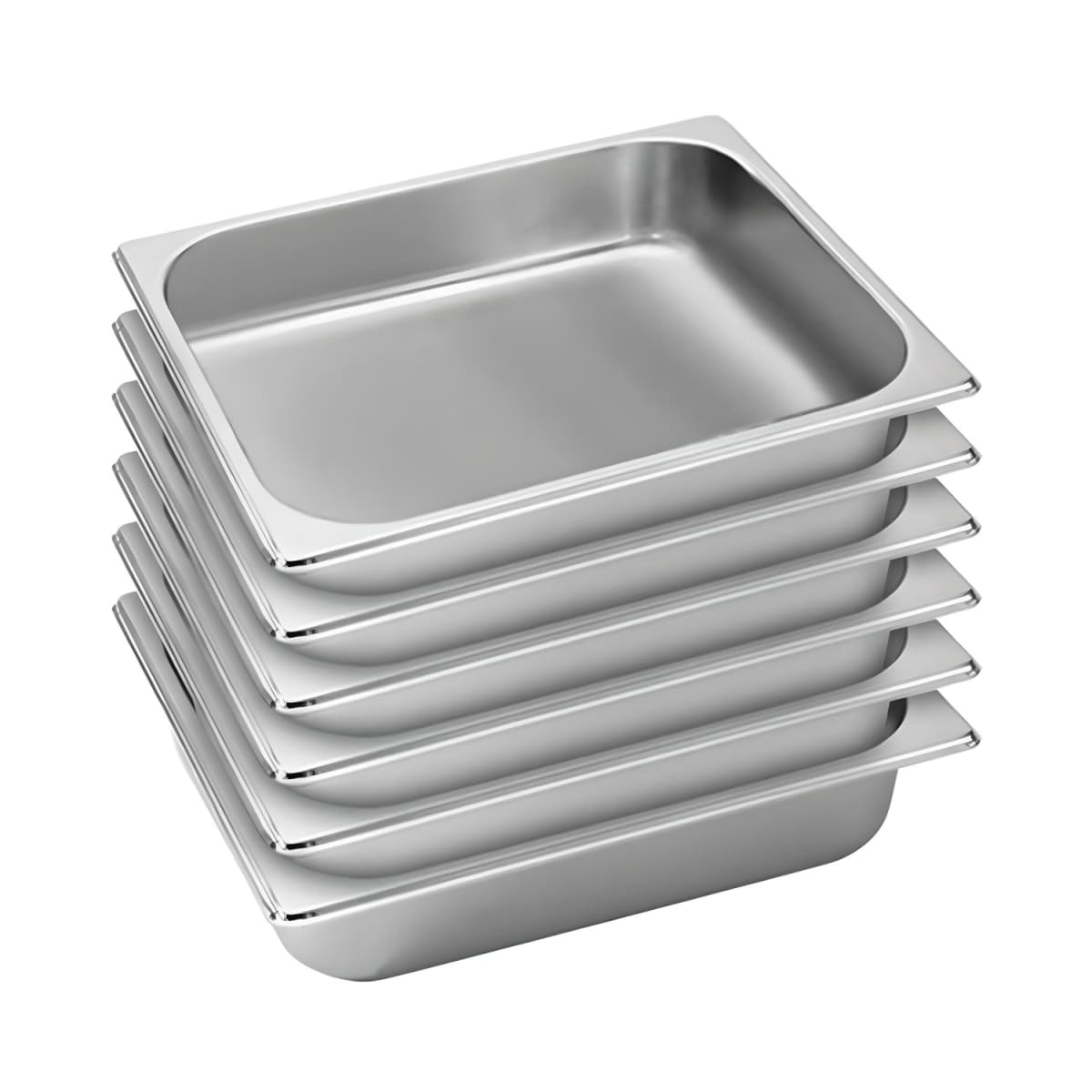 Pack 6 Depositos Gastro GN 1/2 x 65 mm Acero Inox 5