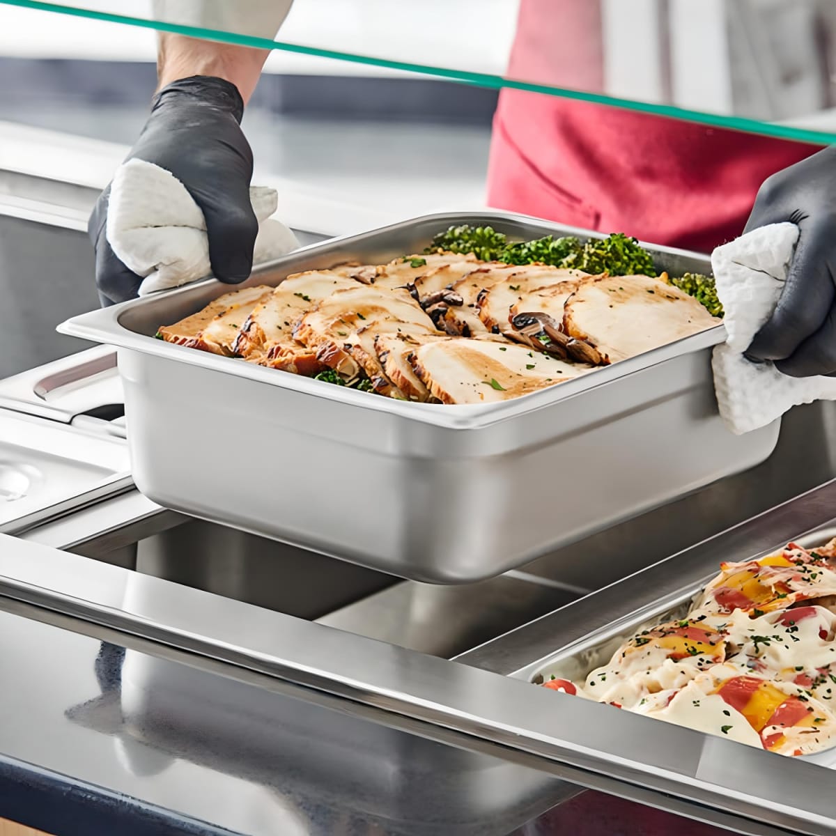 Pack 6 Depositos Gastro GN 1/2 x 100 mm Acero Inox3