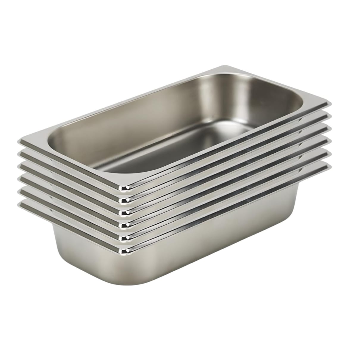 Pack 6 Depositos Gastro GN 1/3 x 65 mm Acero Inox5