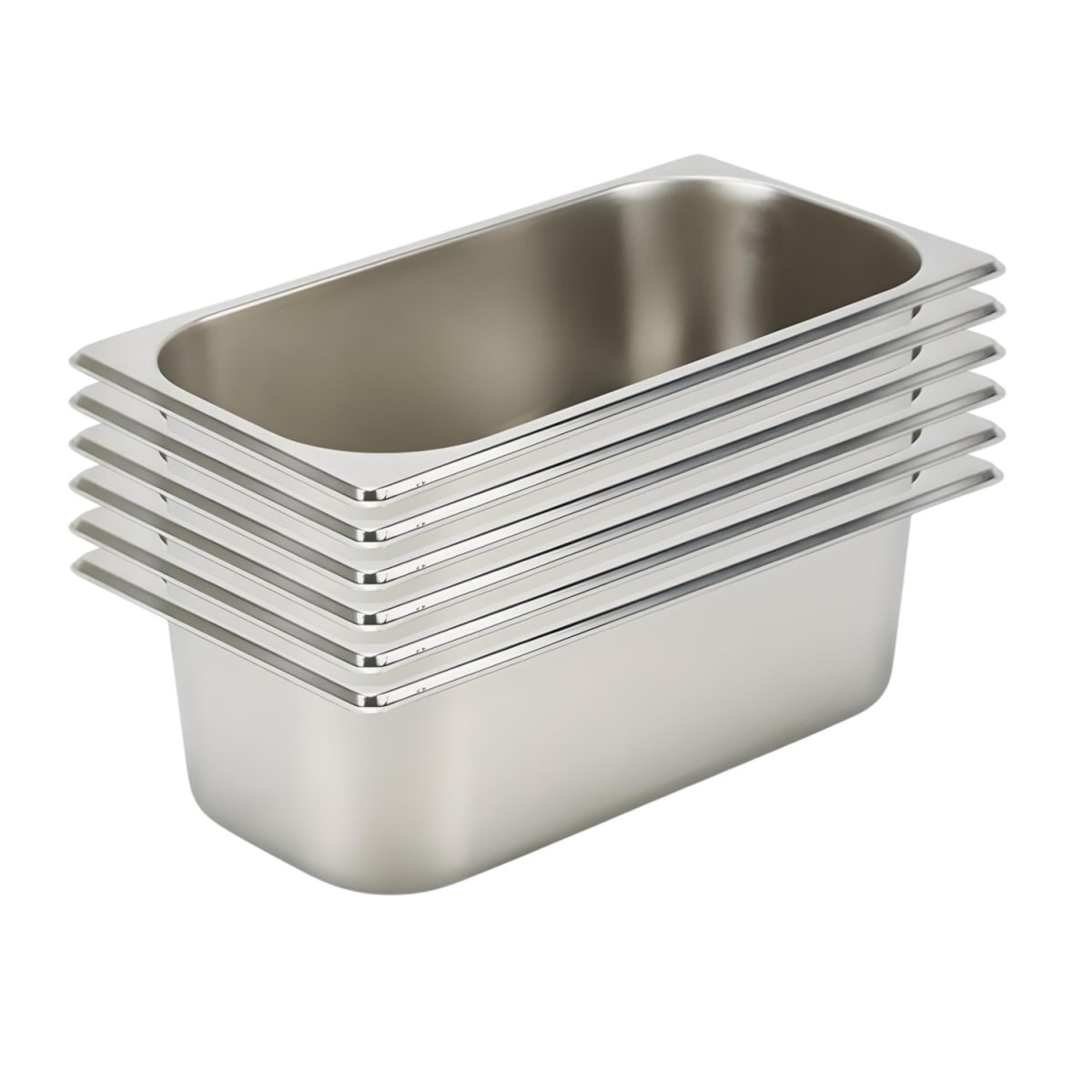 Pack 6 Depositos Gastro GN 1/3 x 100 mm Acero Inox5