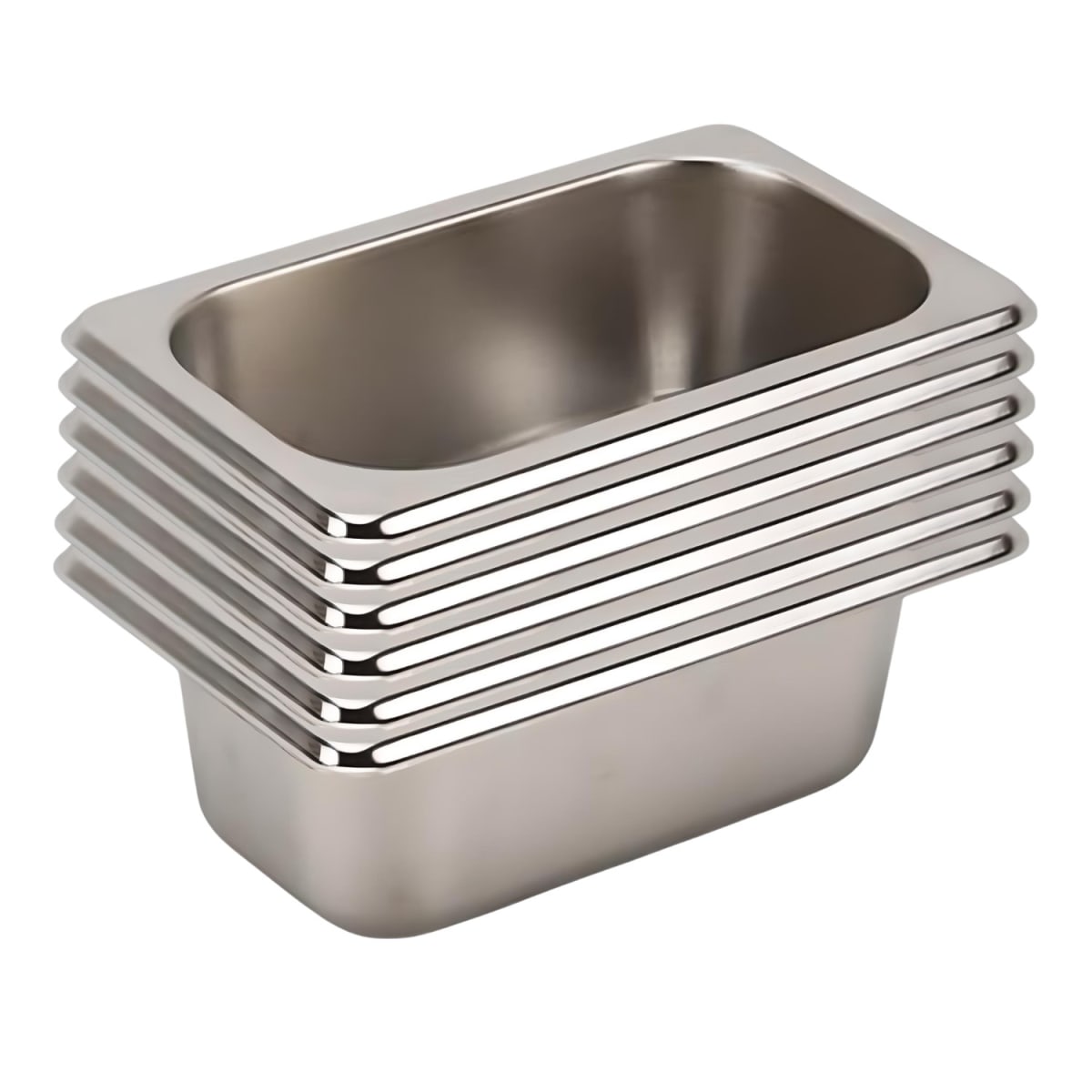 Pack 6 Depositos Gastro GN 1/9 x 65 mm Acero Inox3