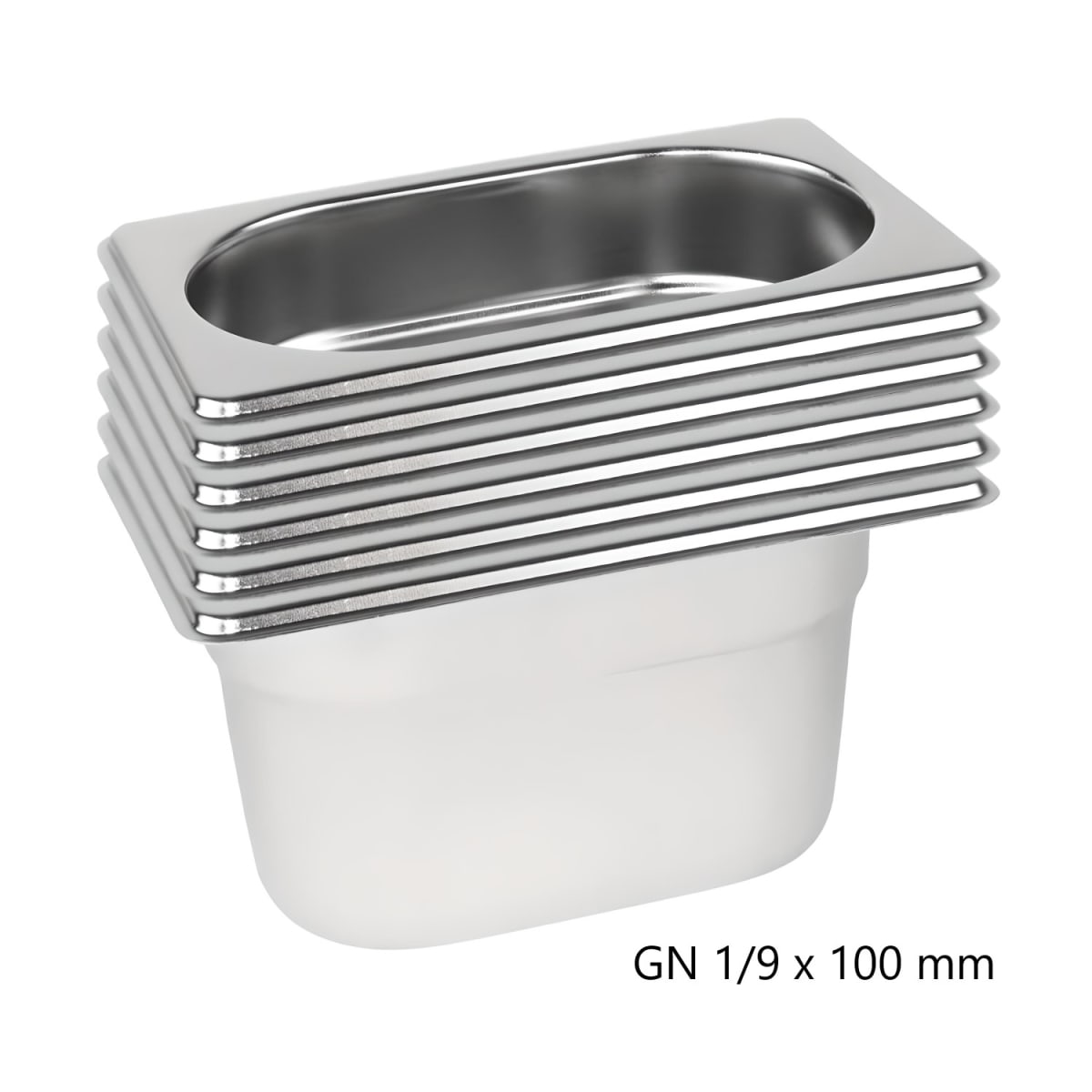 Pack 6 Depositos Gastro GN 1/9 x 100 mm Acero Inox1