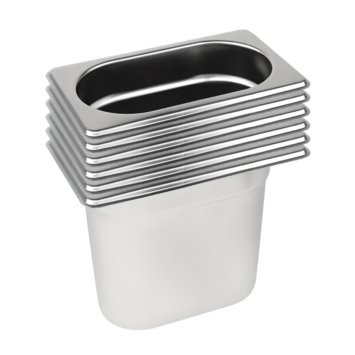 Pack 6 Depositos Gastro GN 1/9 x 150 mm Acero Inox5