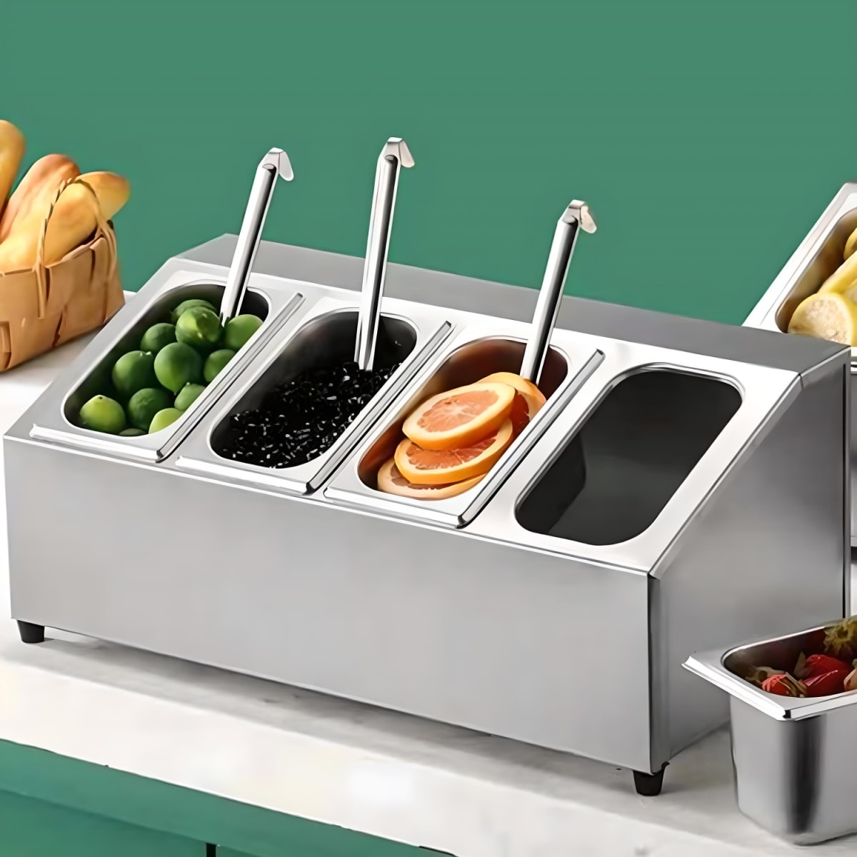 Pack 6 Depositos Gastro GN 1/9 x 150 mm Acero Inox4