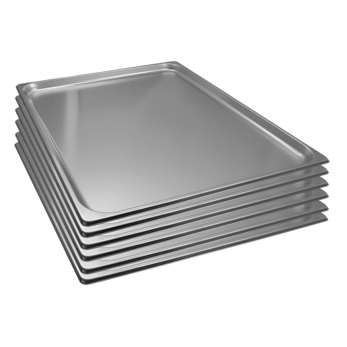 Pack 6 Bandejas Gastro GN 2/1 x 20 mm Acero Inox7