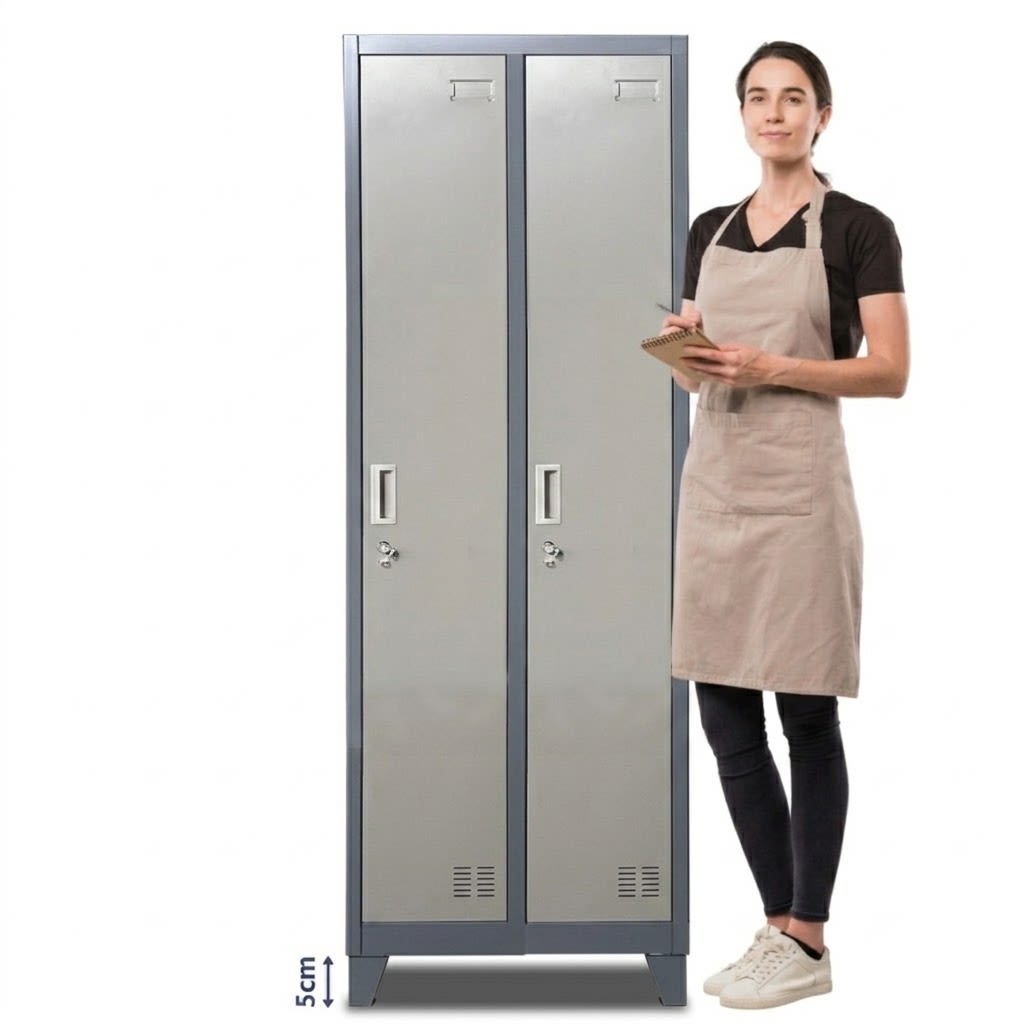 Locker Casillero Metálico 2 Cuerpos 2 Puertas con patas1