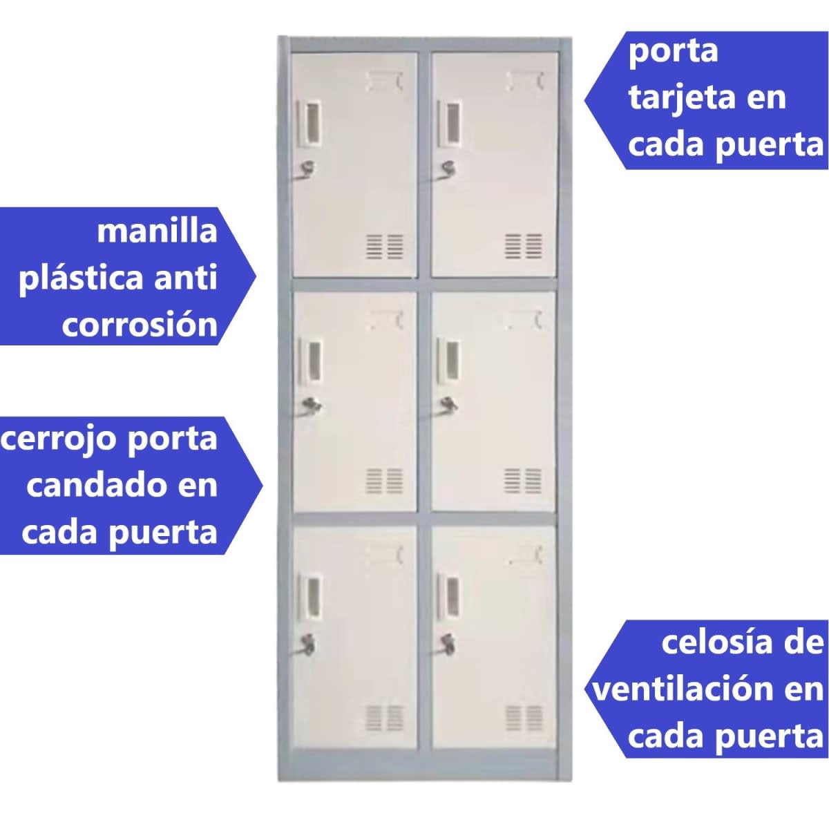 LOCKER 2C 6P CON PATAS4