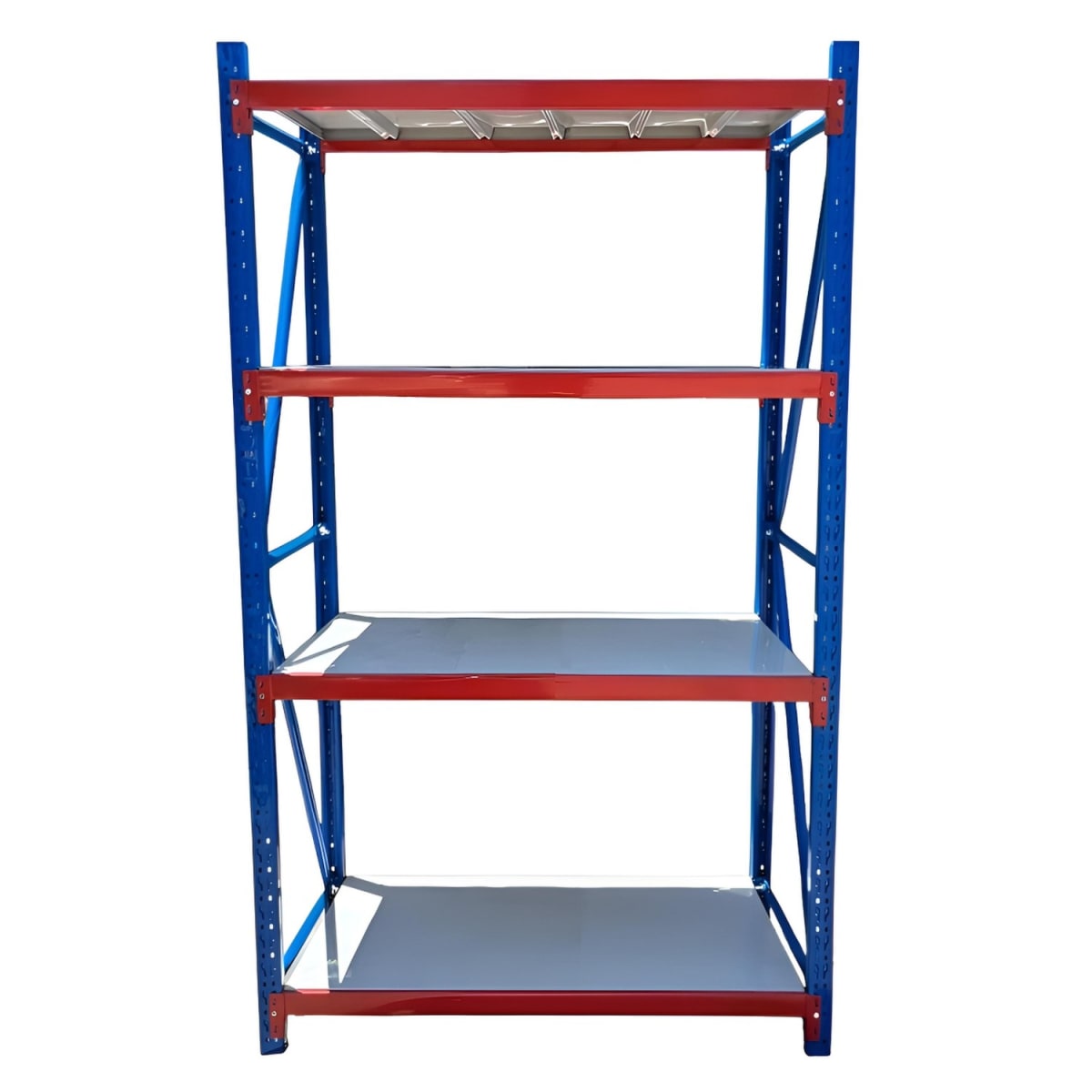 Rack 120x60x200 cm. 400 Kgs Azul Naranjo Gris4