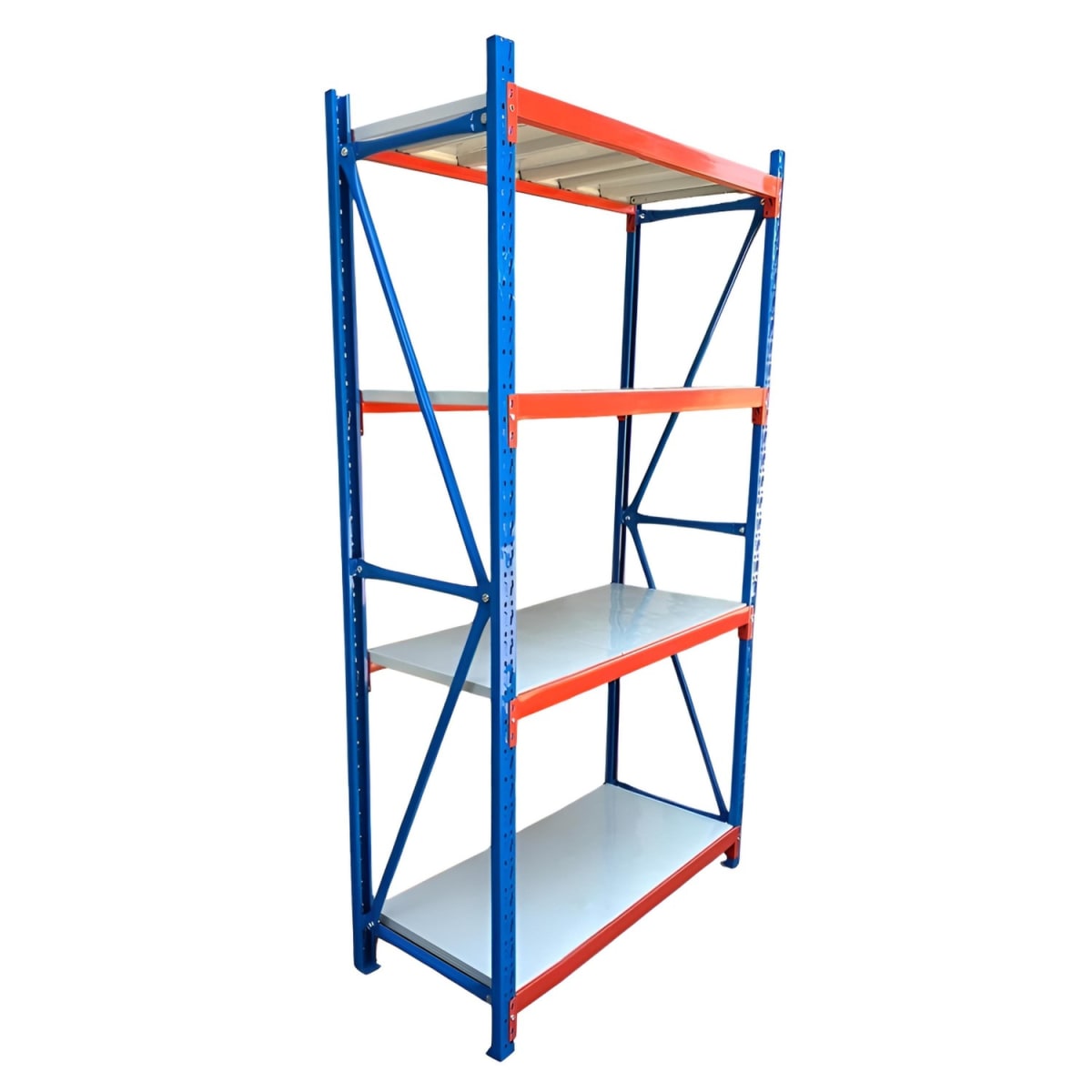 Mini Rack 120x50x200 cm. 400 Kg. Azul Naranjo Gris2