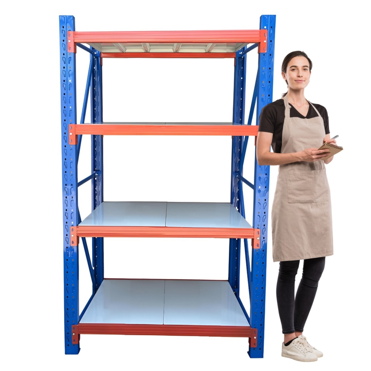 Rack 120x50x200 cm. 800 Kgs Azul Naranjo Gris1