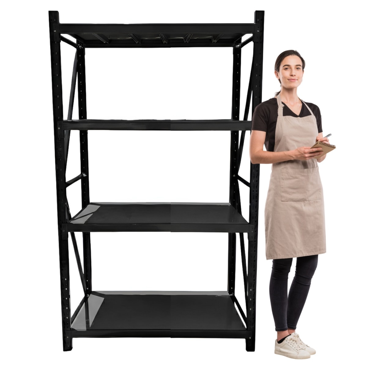 Rack 120x50x200 cm. 400 Kgs Negro1