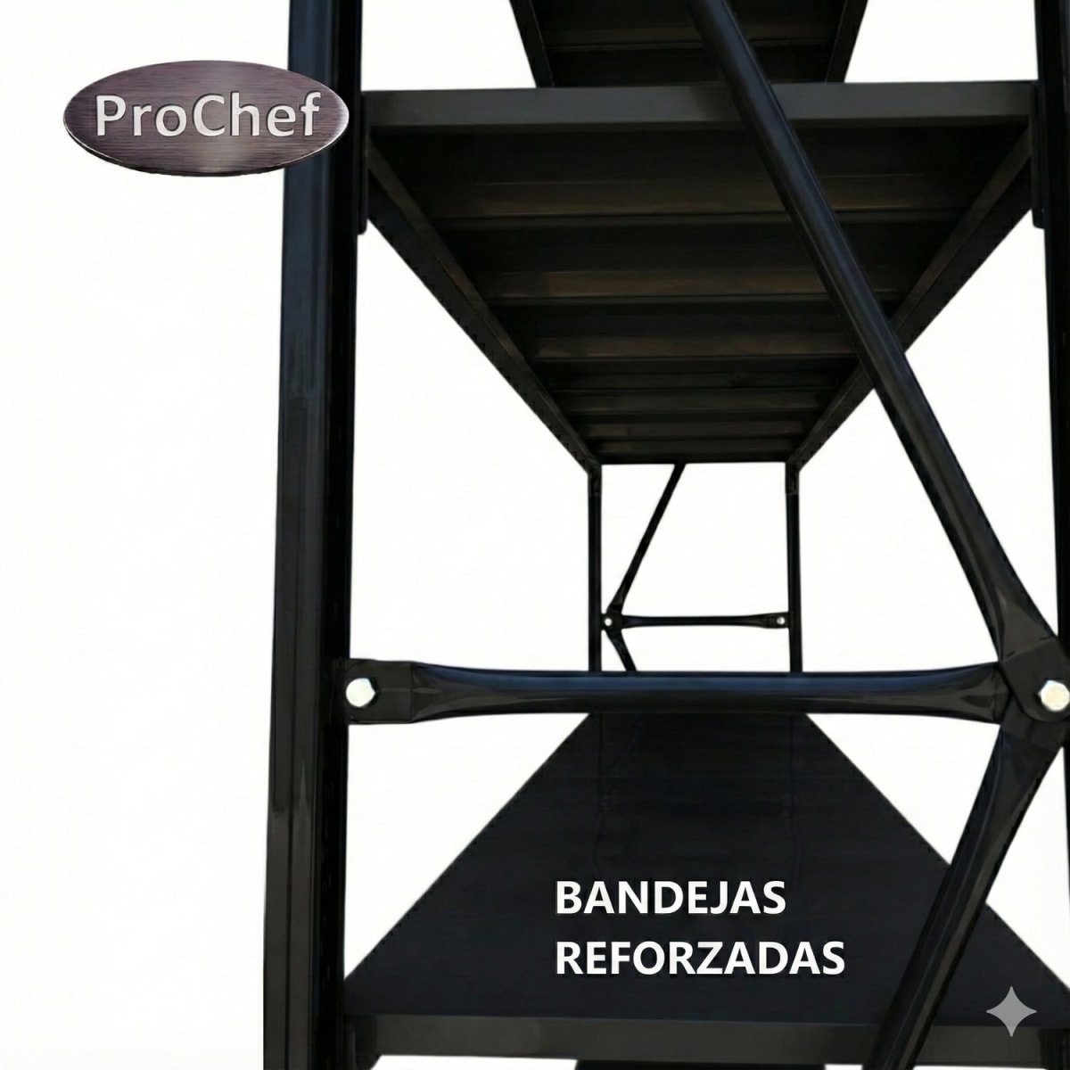 Rack 120x50x200 cm. 400 Kgs Negro5