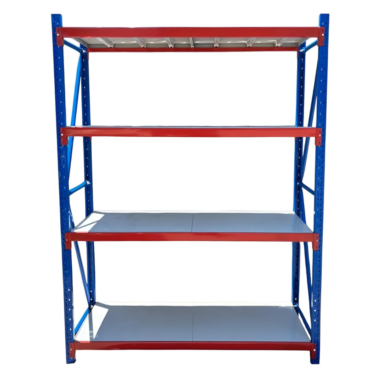 Rack 150x50x200 cm. 400 Kgs Azul Naranjo Gris4