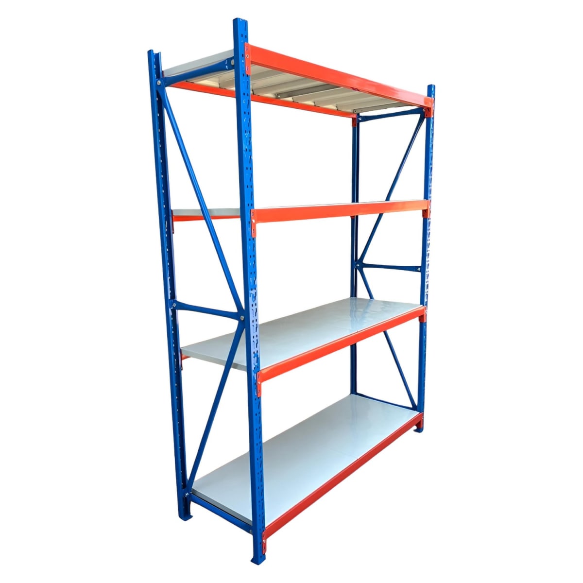 Rack 150x50x200 cm. 400 Kgs Azul Naranjo Gris2