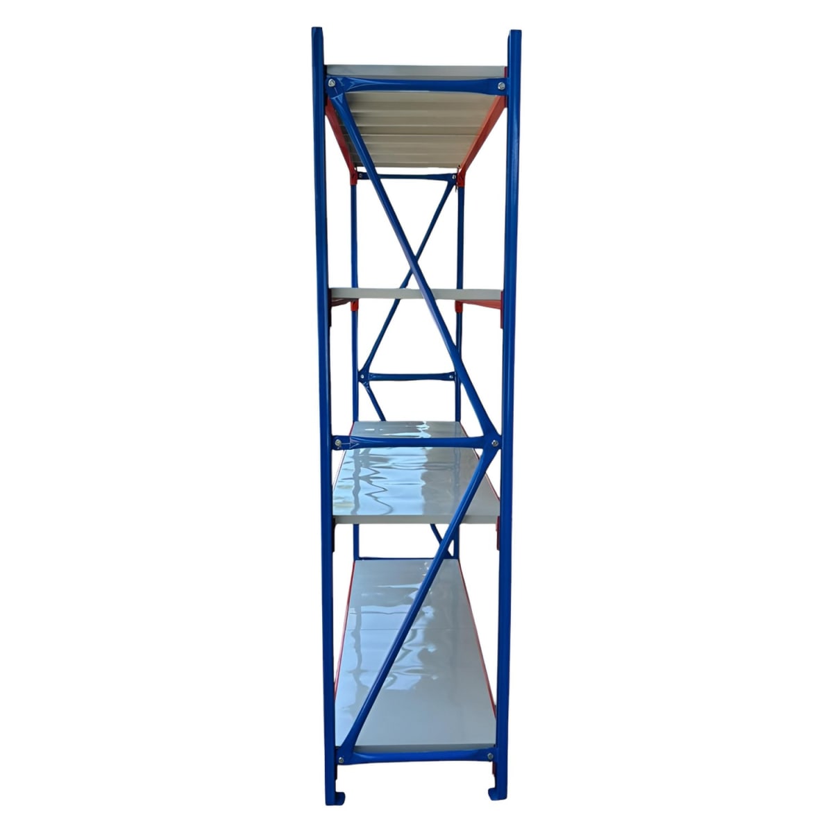 Rack 150x50x200 cm. 400 Kgs Azul Naranjo Gris3