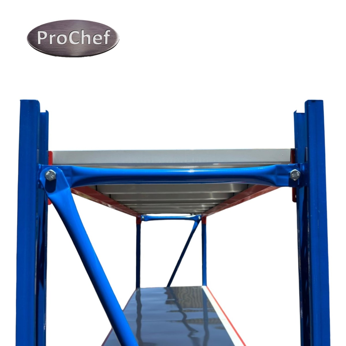Rack 150x50x200 cm. 400 Kgs Azul Naranjo Gris6