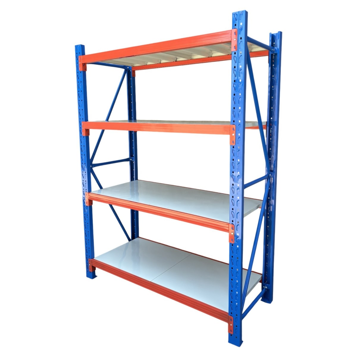 Rack 150x50x200 cm. 800 Kgs Azul Naranjo Gris2