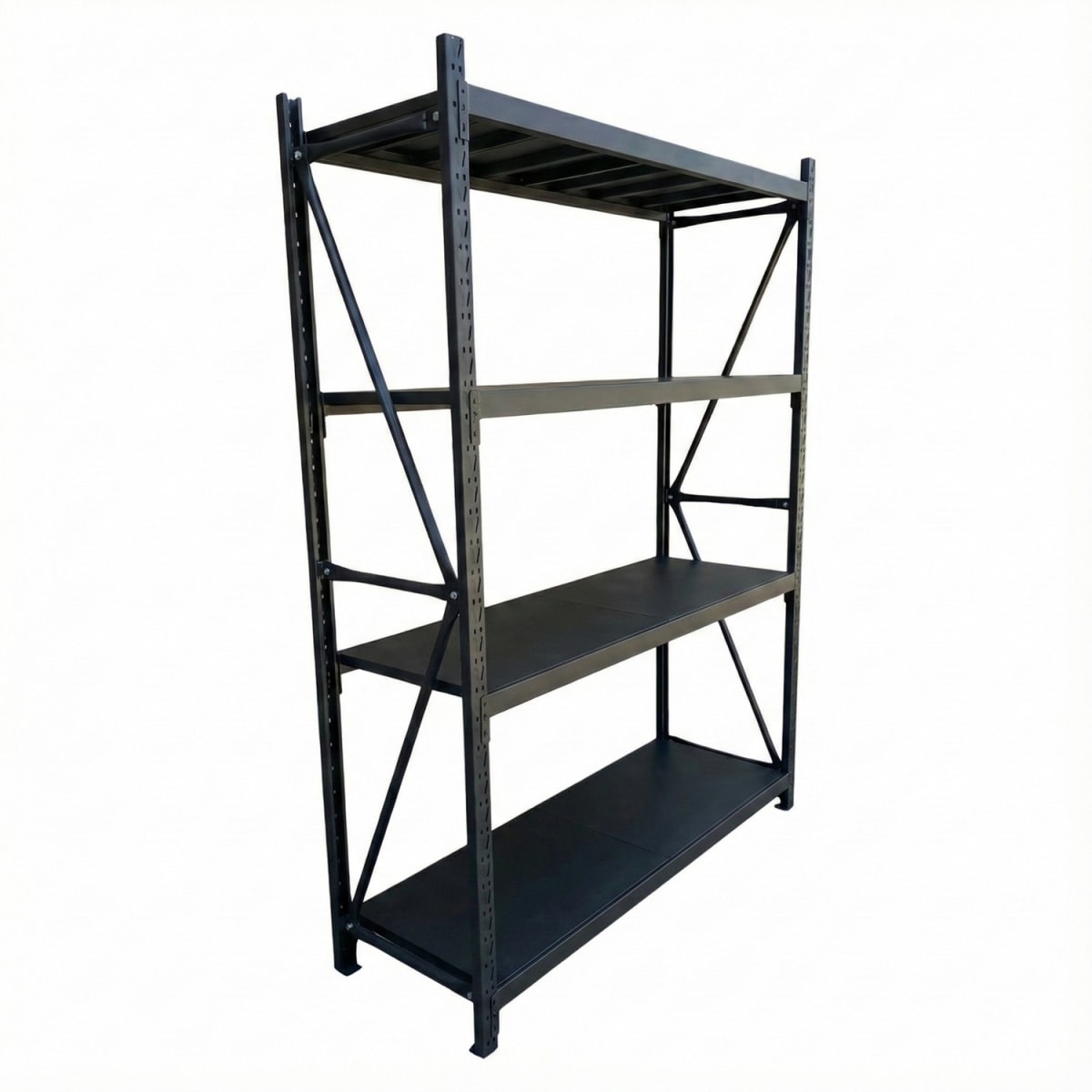 Rack 150x50x200 cm. 400 Kgs Negro2