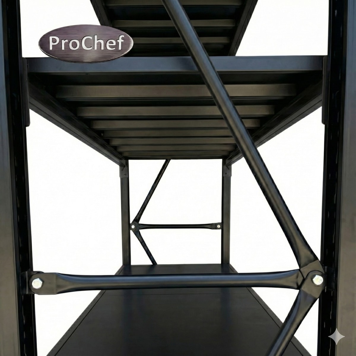 Rack 150x50x200 cm. 800 Kgs Negro7
