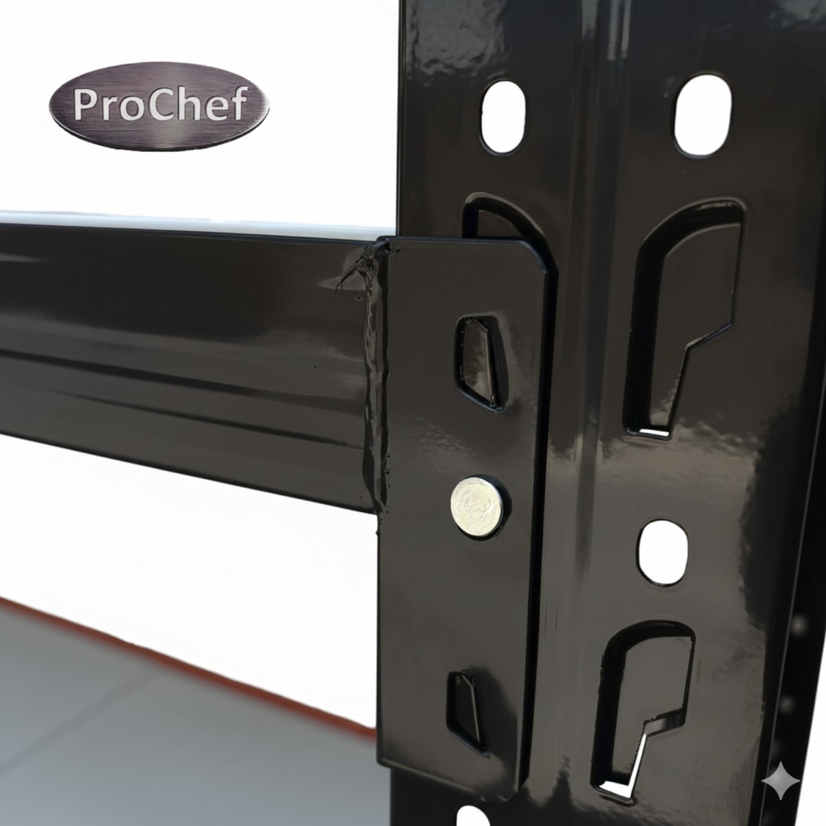 Rack 150x50x200 cm. 800 Kgs Negro8