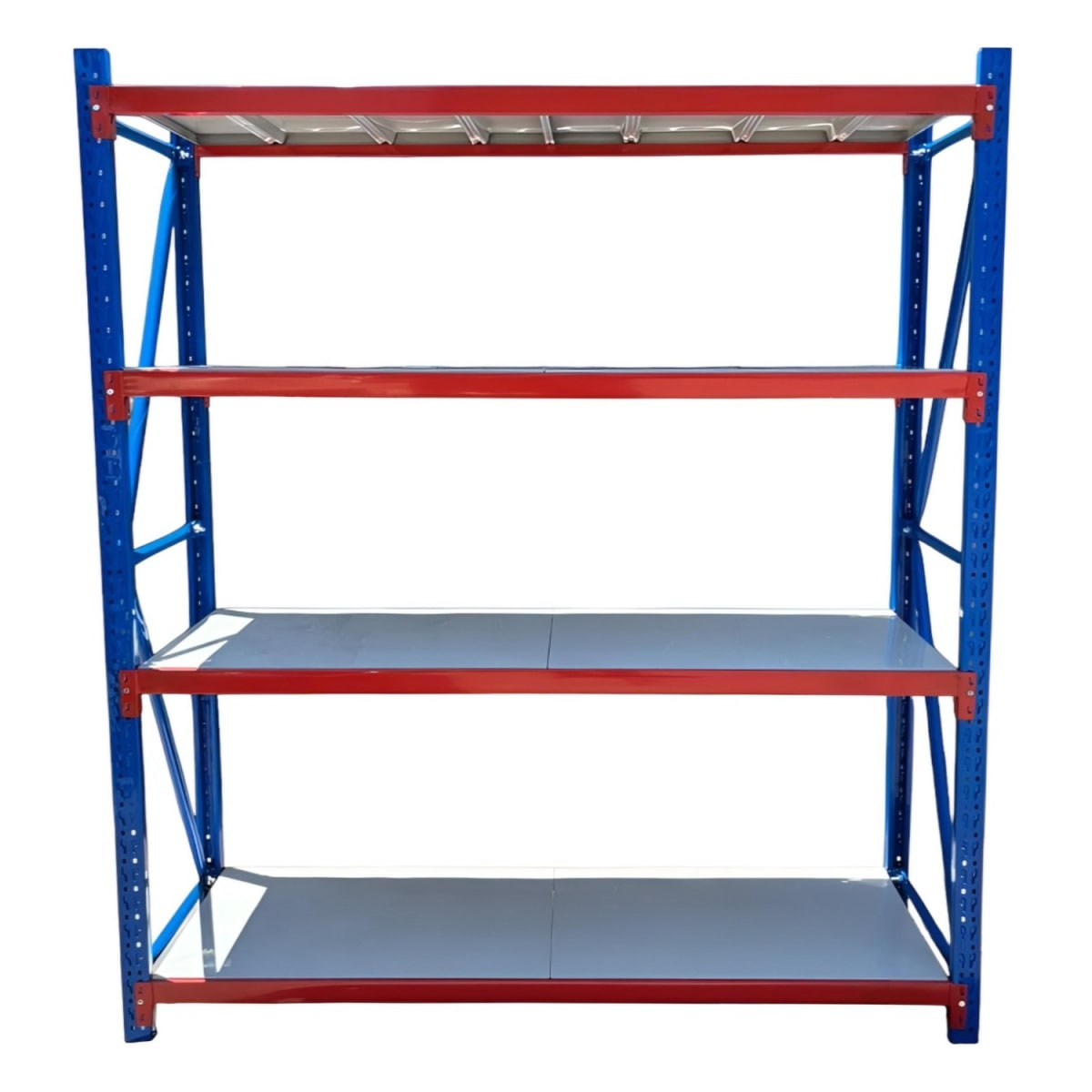 Rack 200x50x200 cm. 400 Kgs Azul Naranjo Gris4