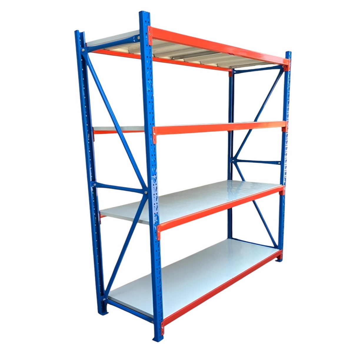 Rack 200x50x200 cm. 400 Kgs Azul Naranjo Gris2