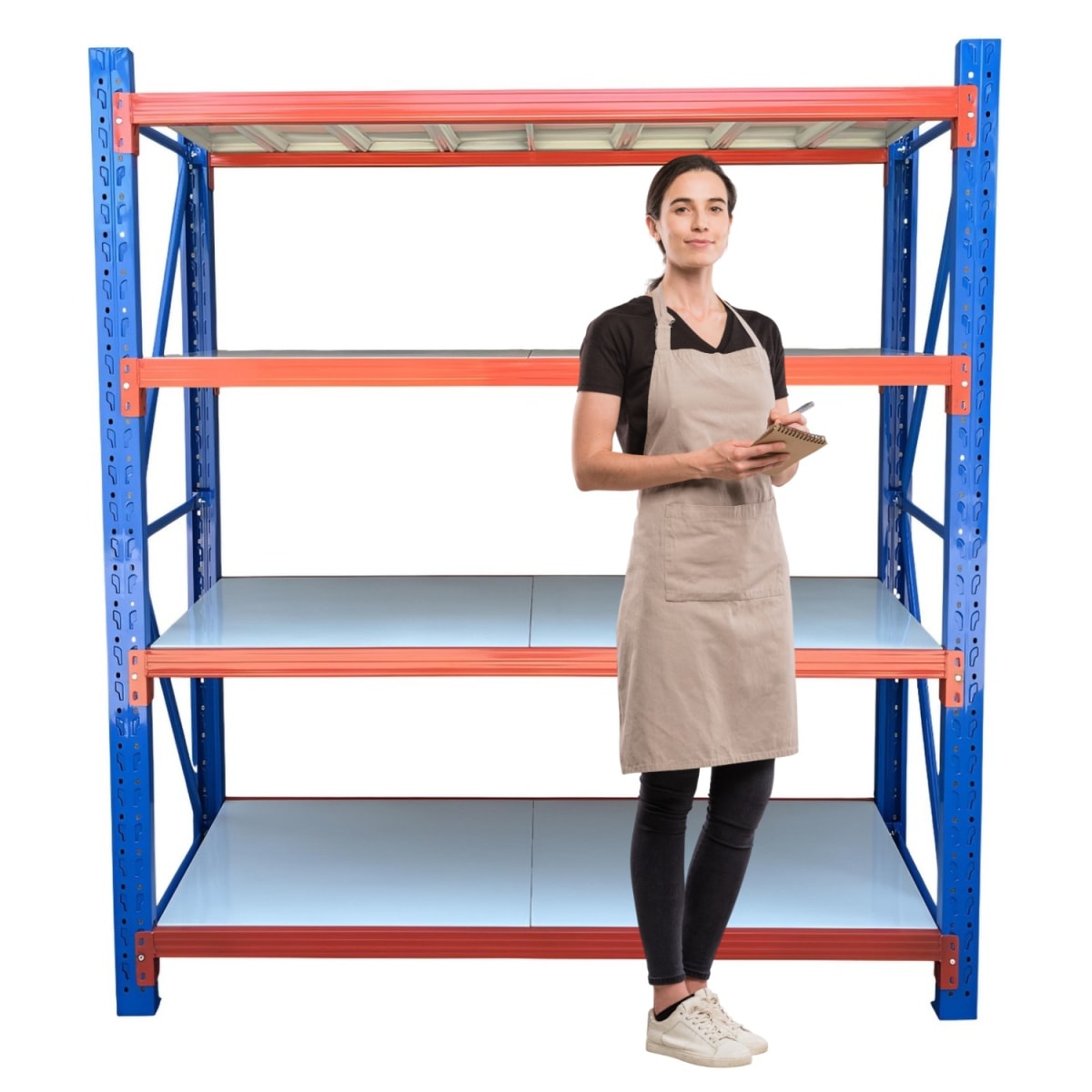 Rack 200x50x200 cm. 800 Kgs Azul Naranjo Gris1